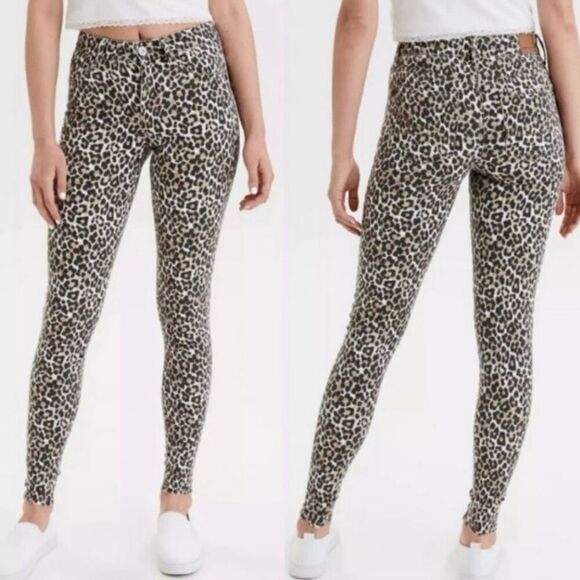 American Eagle leopard high rise jegging jean 4 - Picture 1 of 13
